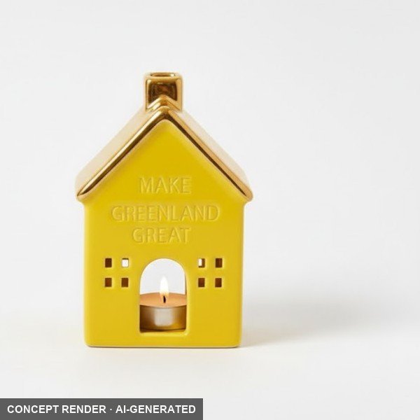 Yellow First Edition Greenland ceramic house, concept render